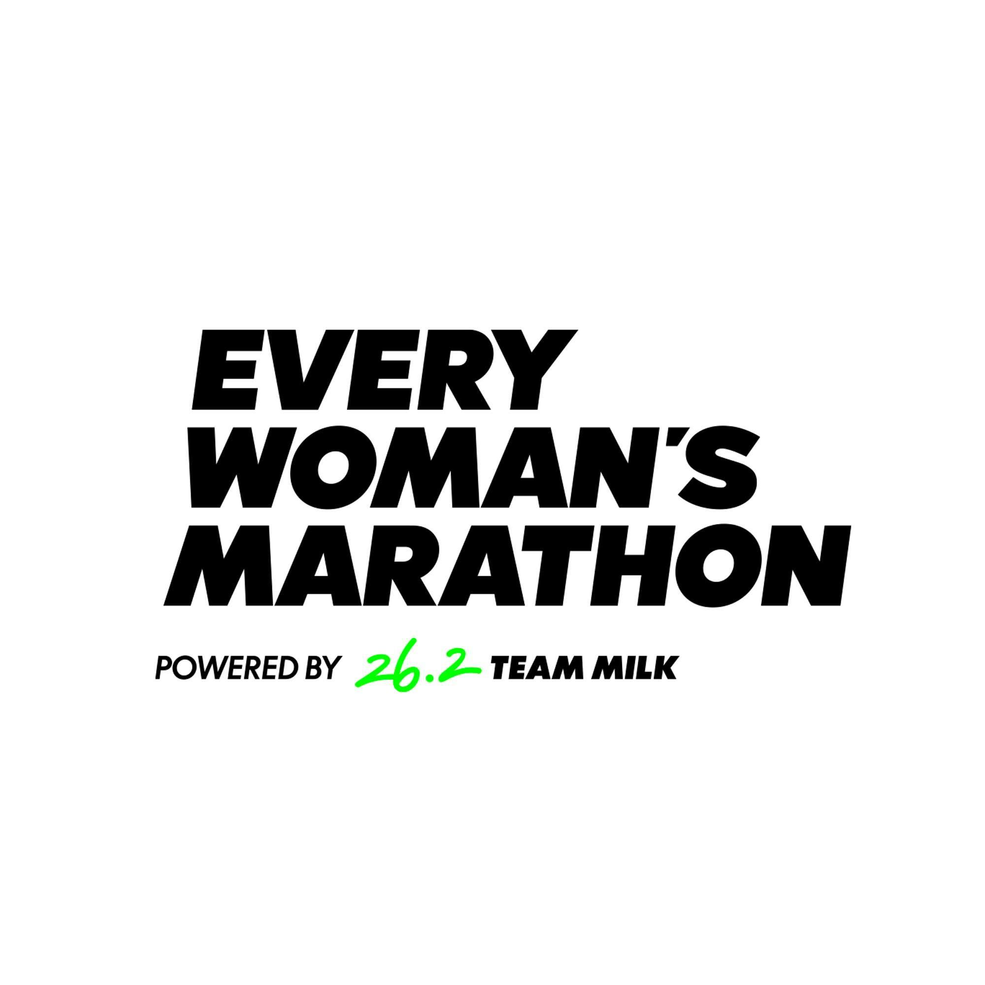 Every Woman's Marathon Logotype Lockup with 26.2 brand