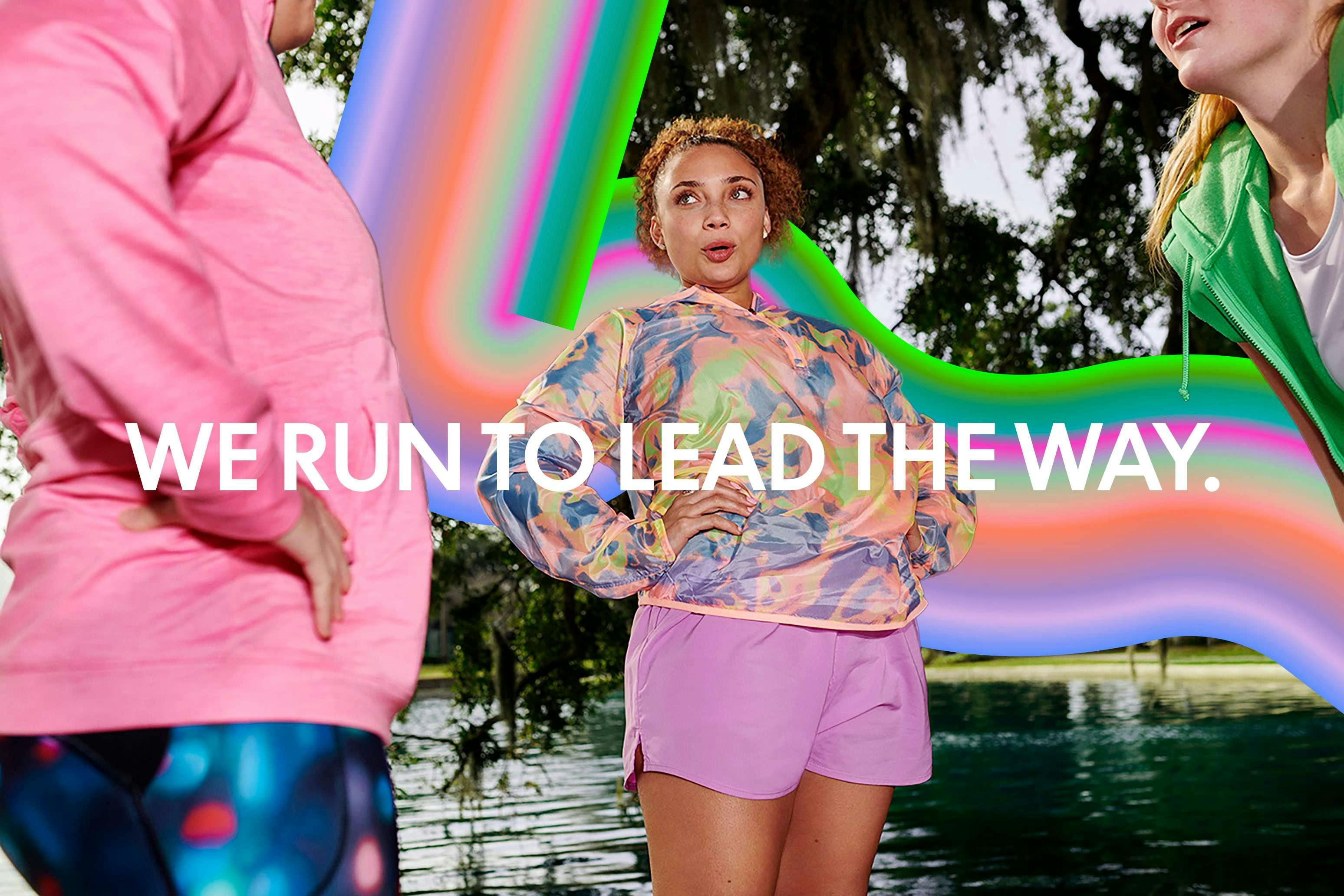 Image with text says "We run to lead the way."