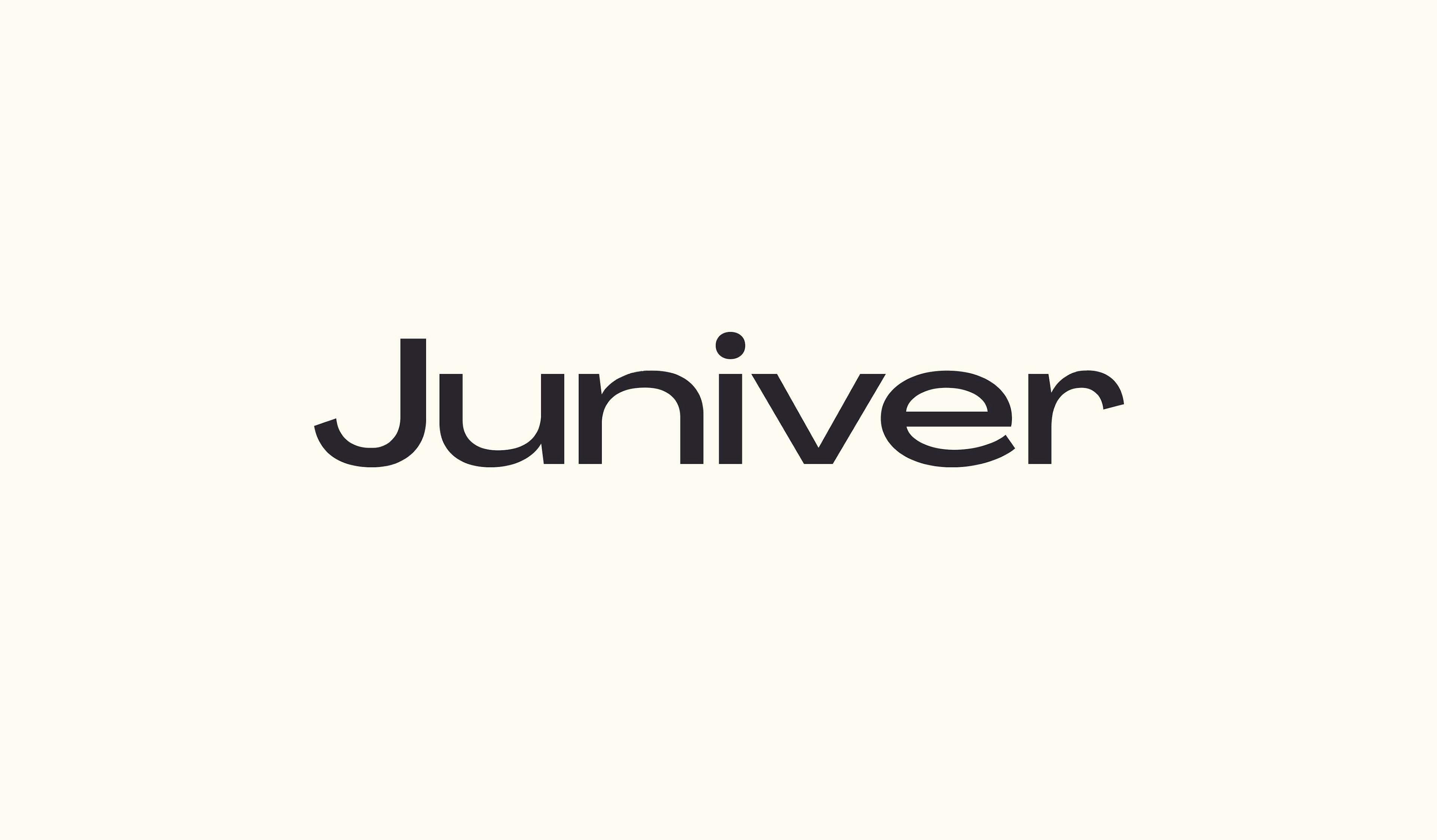 Juniver brand identity wordmark