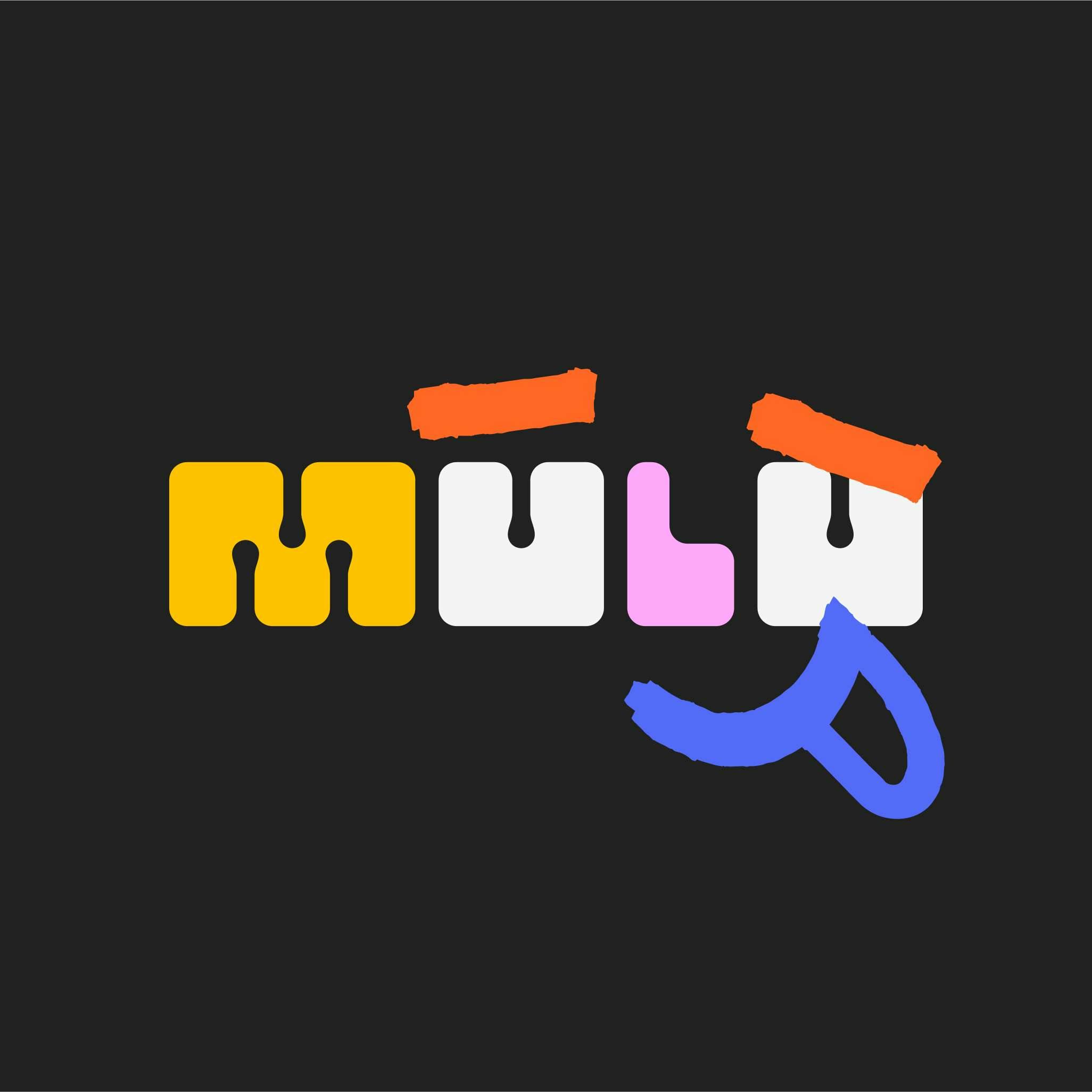 Mulu logo with face graphic