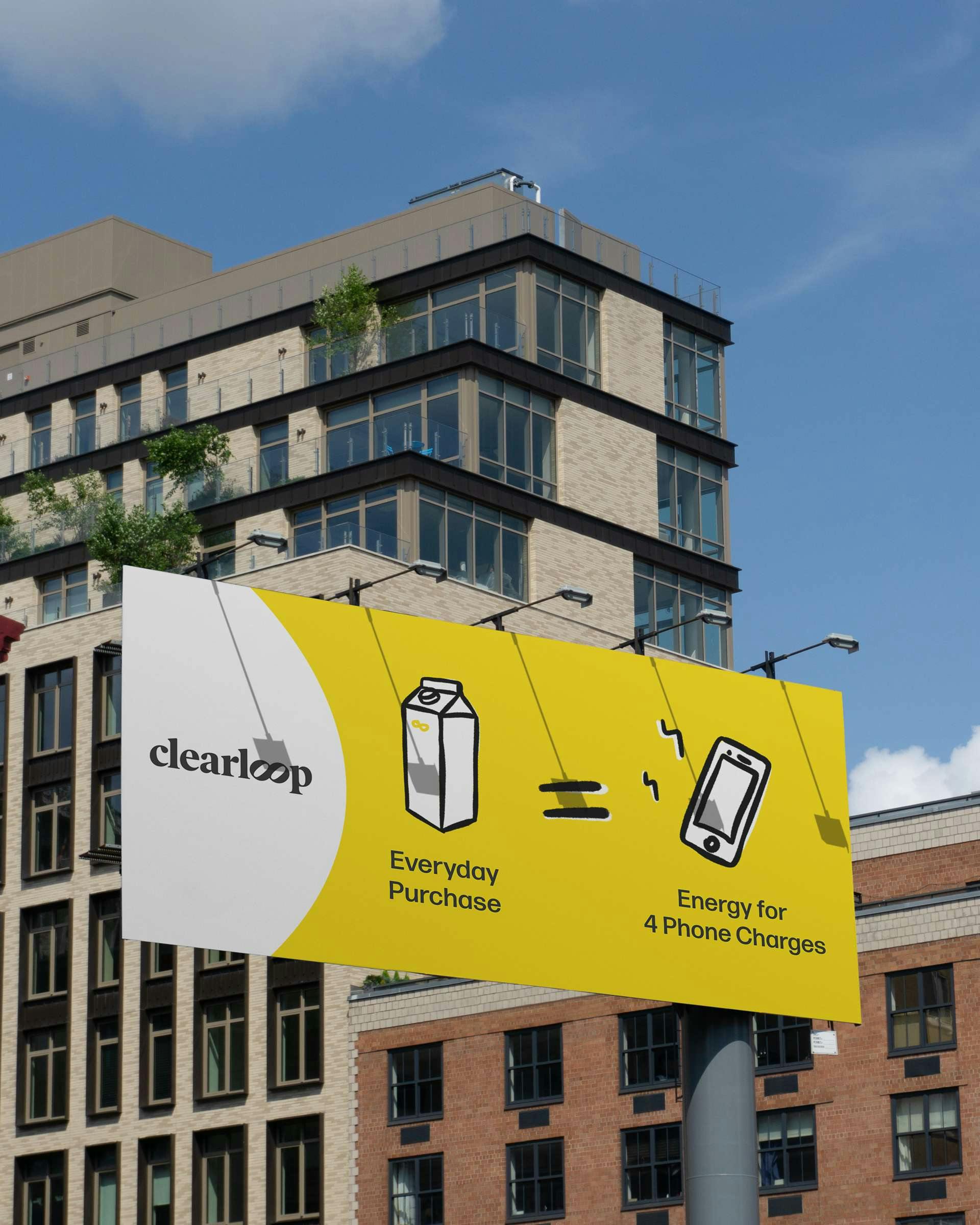billboard: everyday purchase = energy for 4 phone charges