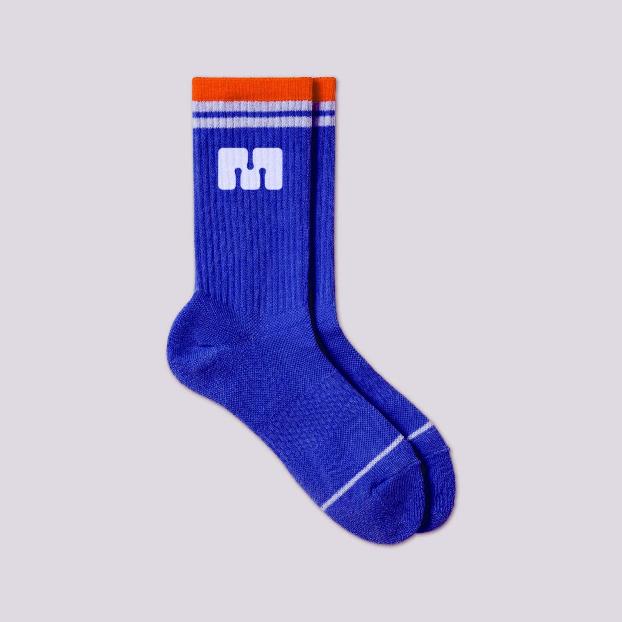 Mulu sock design with letter M