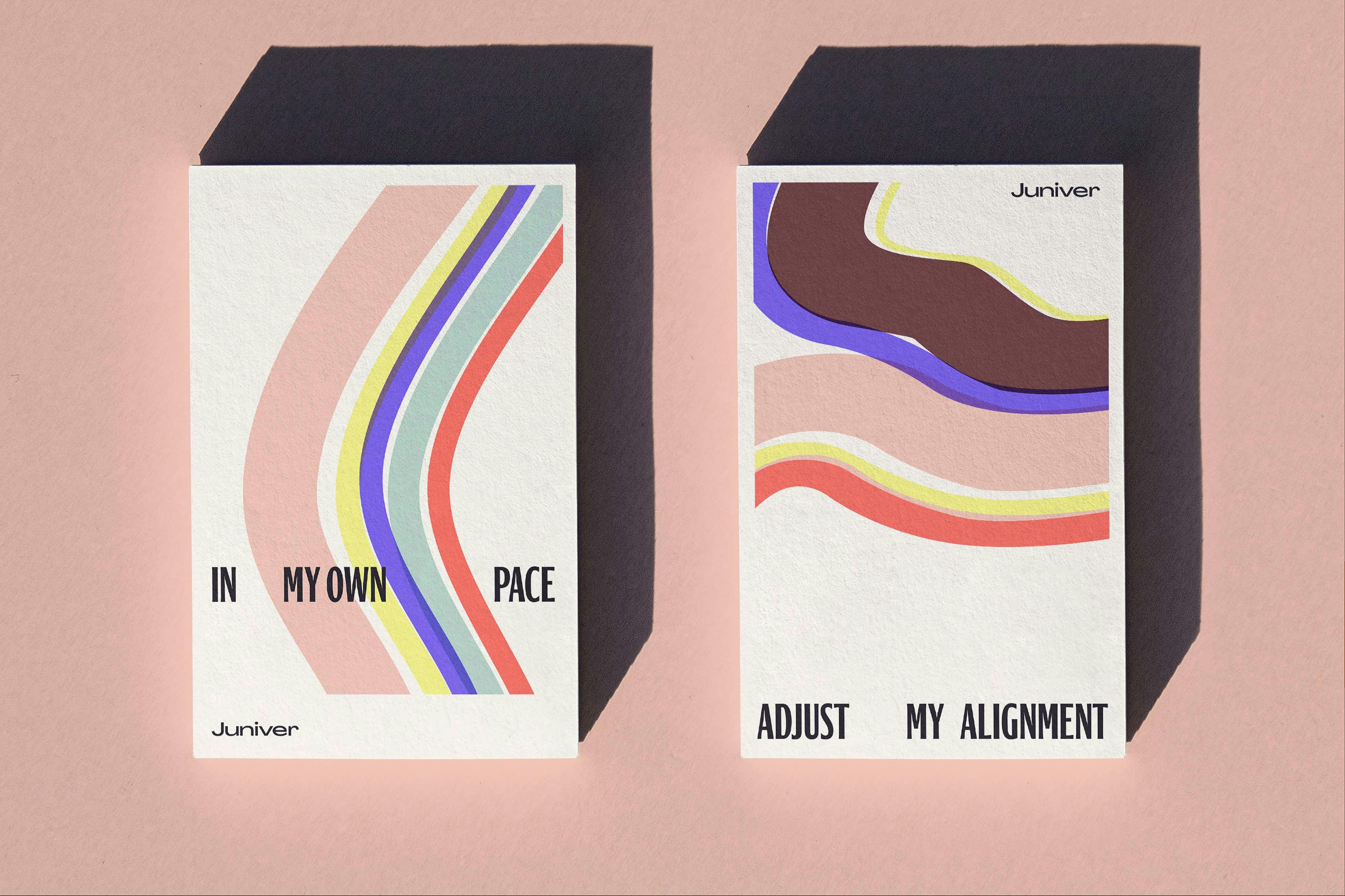 Juniver cards: In my own pace + Adjust my alignment