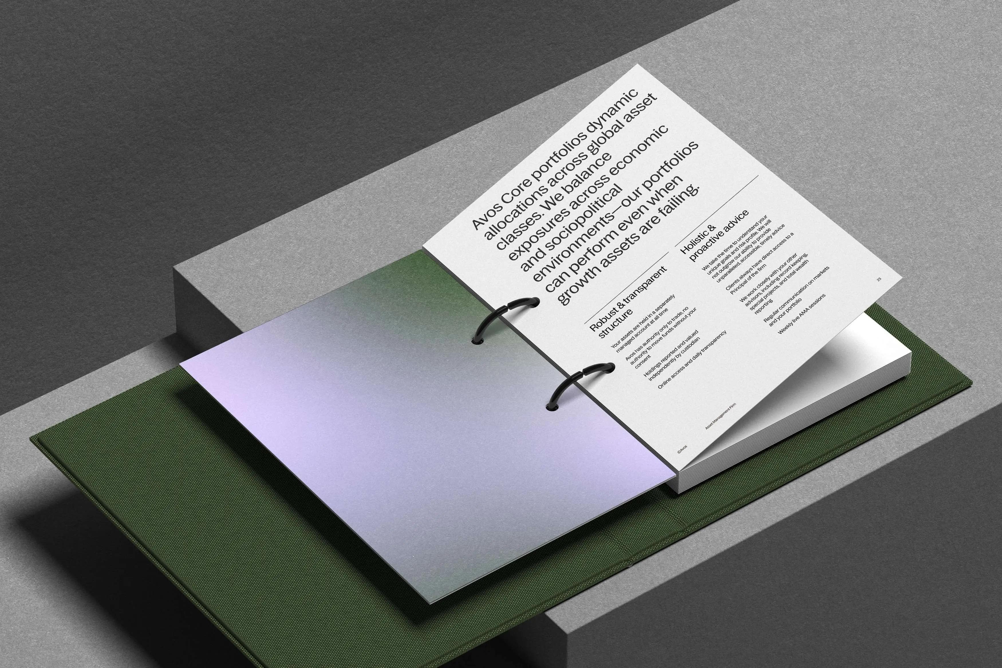 Binder with company info