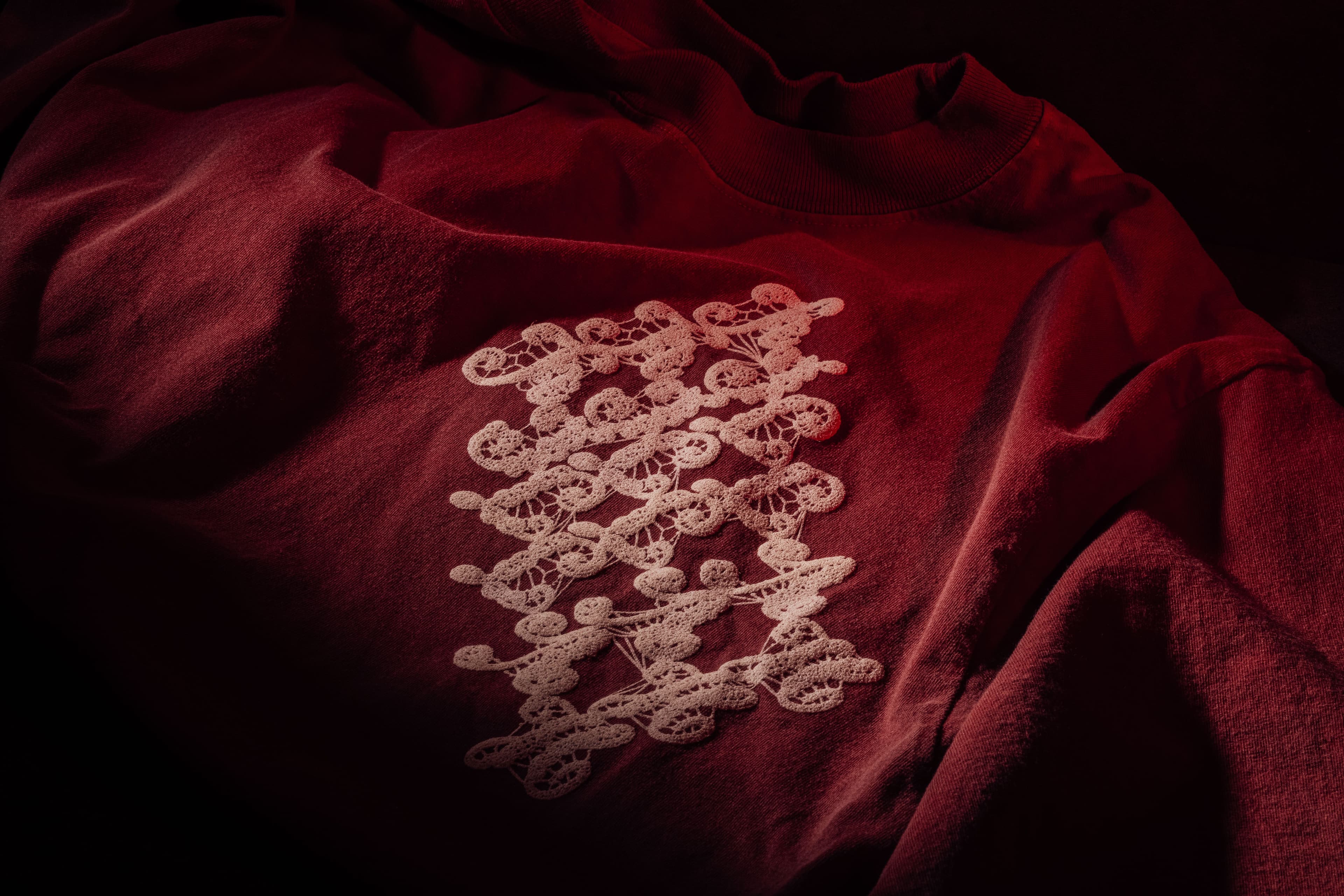 Detail shot of MAYHEM t-shirt
