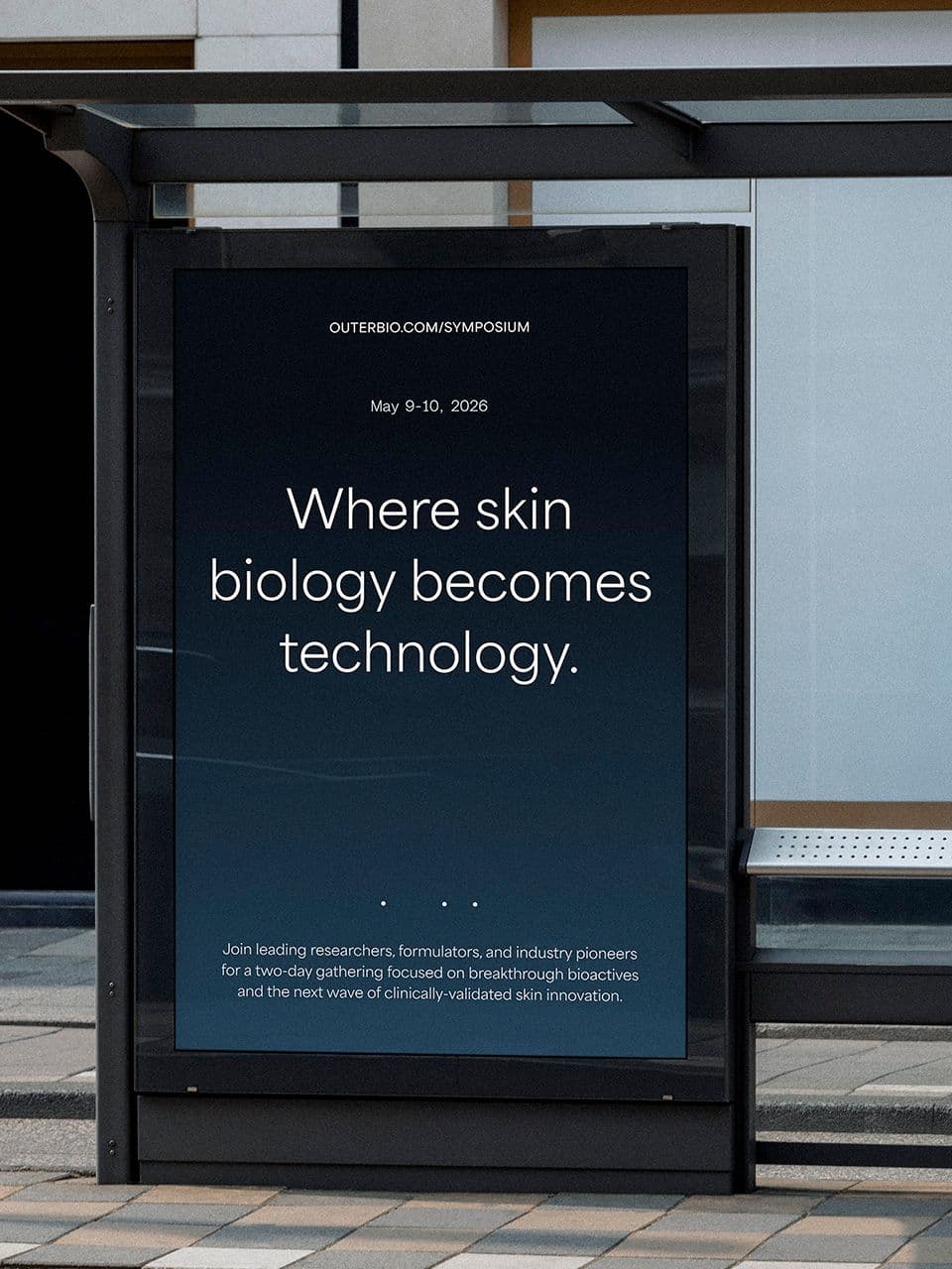 Outer Bio ad at a bus stop